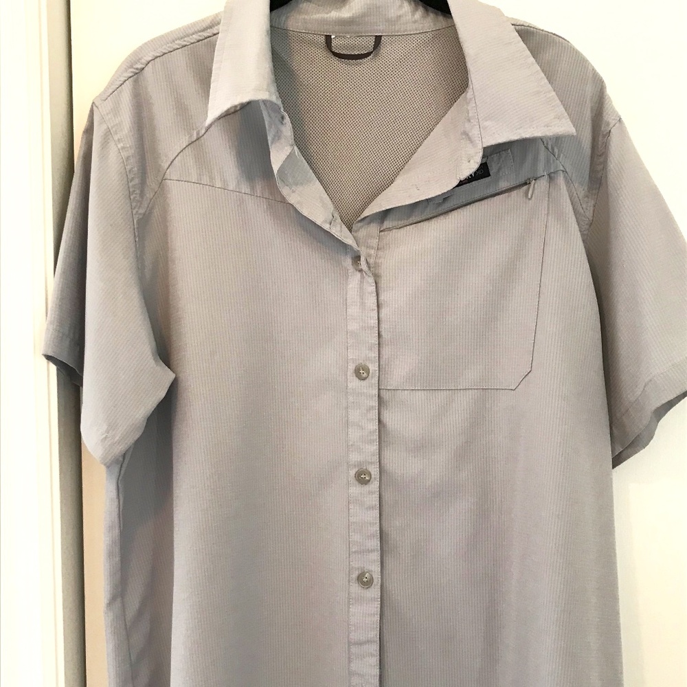 Little Donkey Andy PowerDry Vented Hiking/Biking Shirt, Gray, Size XL